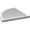 Ekena Millwork Quarter Round Top Left Surface Mount PVC Gable Vent w/ 2"W x 2"P Brickmould Sill Frame, 30"W x 38"H GVPQL30X3803SN - alternate 5